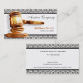 Carte De Visite Auctioneer Services (Devant / Derrière)