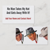 Carte De Visite Aucun homme ne prend mon casquette (Devant / Derrière)