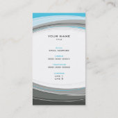 CARTE DE VISITE audace courbe moderne aqua gris (Dos)