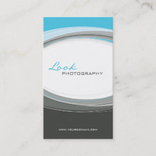 CARTE DE VISITE audace courbe moderne aqua gris