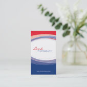 CARTE DE VISITE audacieux courbe moderne marine ro (Debout devant)