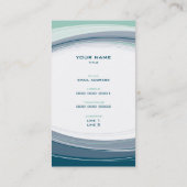 CARTE DE VISITE audacieux courbe moderne menthe ve (Dos)