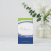 CARTE DE VISITE audacieux courbe moderne rouge (Debout devant)