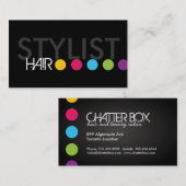 Carte de visite audacieux de coiffeur (Devant / Derrière)