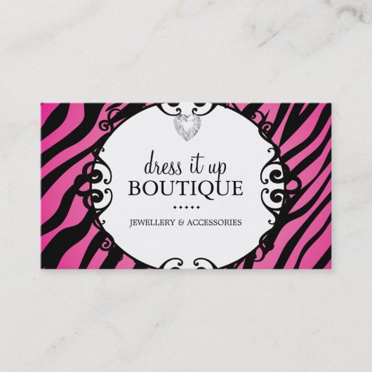 Carte de visite audacieux de concepteur de bijoux (Devant)