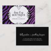 Carte de visite audacieux de concepteur de bijoux (Devant / Derrière)