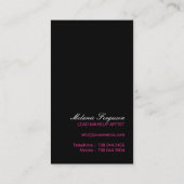 CARTE DE VISITE AUDACIEUX DE MAQUILLEUR (Dos)