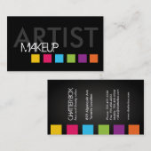 Carte de visite audacieux de maquilleur (Devant / Derrière)