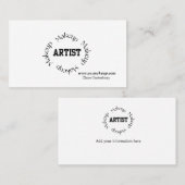 Carte De Visite Audacieux maquilleur de typographie noire (Devant / Derrière)