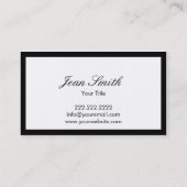 Carte de visite audacieux moderne de garde (Dos)