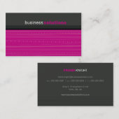 CARTE DE VISITE audacieux moderne linéaire rose ch (Devant / Derrière)