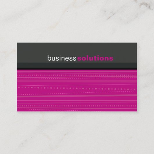 CARTE DE VISITE audacieux moderne linéaire rose ch (Devant)