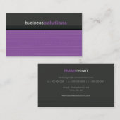 CARTE DE VISITE audacieux moderne linéaire violet  (Devant / Derrière)