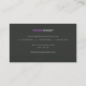 CARTE DE VISITE audacieux moderne linéaire violet  (Dos)