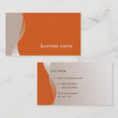 CARTE DE VISITE audacieux moderne marron orange ma (Devant / Derrière)