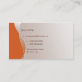 CARTE DE VISITE audacieux moderne marron orange ma (Dos)