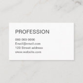 Carte de visite audacieux moderne orange (Dos)