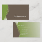 CARTE DE VISITE audacieux moderne vert brun (Devant / Derrière)