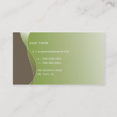 CARTE DE VISITE audacieux moderne vert brun (Dos)