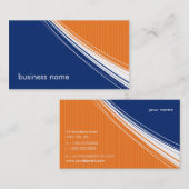 CARTE DE VISITE audacieux pizzazz bleu orange (Devant / Derrière)