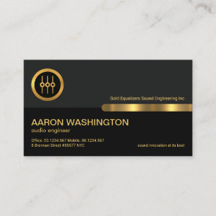 Carte De Visite Audio de l'égaliseur audio Gold de colonne noire g