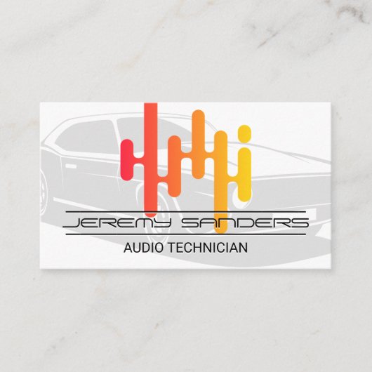 Carte De Visite Audio de voiture | Logo de l'égaliseur (Devant)