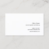 Carte De Visite Audio DJ Gold Black Music (Dos)