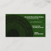 Carte de visite Audio Engineer (Dos)