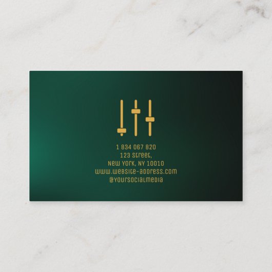 Carte de visite Audio Engineer (Dos)