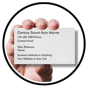 Carte De Visite Audio et sécurité automobile