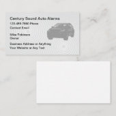 Carte De Visite Audio et sécurité automobile (Devant / Derrière)