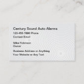 Carte De Visite Audio et sécurité automobile (Devant)