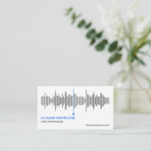 Carte De Visite Audio Sound Wave Professional Deejay (Debout devant)
