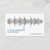Carte De Visite Audio Sound Wave Professional Deejay (Devant)