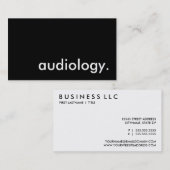 Carte De Visite audiologie. (Devant / Derrière)