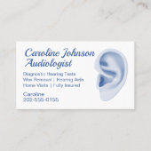 Carte De Visite Audiologiste Ear Care Retrait de cire (Devant)
