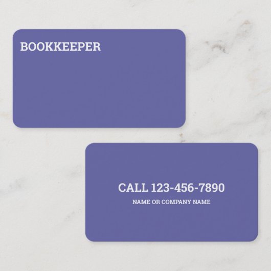 Carte De Visite Auditeur comptable (Devant / Derrière)