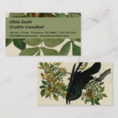 Carte De Visite Audubon Raven Oiseau classique (Devant / Derrière)