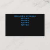 Carte De Visite Augmentation de la terre (Dos)