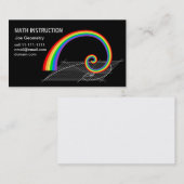 Carte De Visite Augmentation en spirale d'arc-en-ciel de Fibonacci (Devant / Derrière)