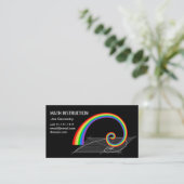 Carte De Visite Augmentation en spirale d'arc-en-ciel de Fibonacci (Debout devant)