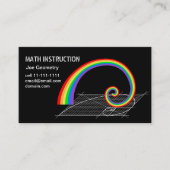 Carte De Visite Augmentation en spirale d'arc-en-ciel de Fibonacci (Devant)