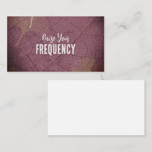 Carte De Visite Augmentez votre devis de fréquence sur les Feuille (Devant / Derrière)