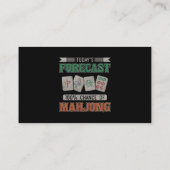 Carte De Visite Aujourd'hui Prévision 100 Chance du Mahjong Parti  (Dos)
