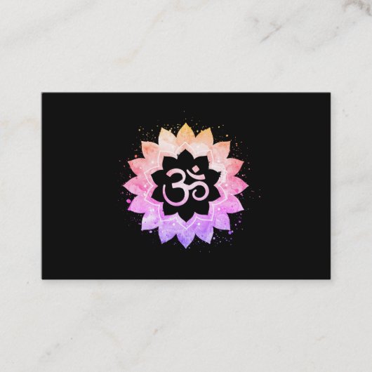Carte De Visite *~* Aum OMNew Age Lotus Fleur Mandala Bouddhiste (Devant)