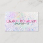 Carte De Visite Aura Quartz Crystal Rainbow Soft Pastel Modern (Devant)