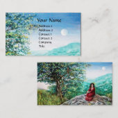 Carte De Visite AURORA / ARBRE MAGIQUE, vert, bleu (Devant / Derrière)