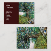 Carte De Visite AURORA / ARBRE MAGIQUE, vert, bleu (Devant / Derrière)