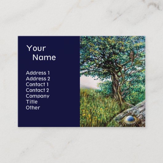 Carte De Visite AURORA / ARBRE MAGIQUE, vert, bleu (Devant)