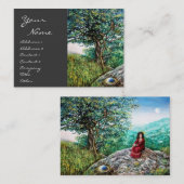 Carte De Visite AURORA / ARBRE MAGIQUE, vert, bleu, gris (Devant / Derrière)